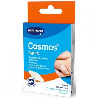 ПЛАСТЫРЬ ГИДРОКОЛЛОИДНЫЙ ХАРТМАНН COSMOS HYDRO от влажных мозолей 1,7см х 4см №6