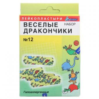 ЛЕЙКОПЛАСТЫРЬ ДЕТСКИЙ САРЕПТА веселые дракончики №12