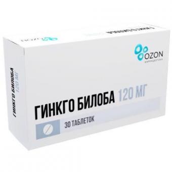 ГИНКГО БИЛОБА ОЗОН табл. п/о плен. 120 мг №30