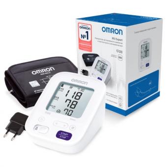 ОМРОН (OMRON) ПРИБОР (ТОНОМЕТР) ИЗМ. АРТ. ДАВЛЕНИЯ АВТОМАТ + АДАПТЕР И УНИВЕРСАЛЬНАЯ МАНЖЕТА M3 EXPERT