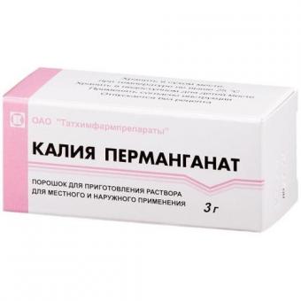 КАЛИЯ ПЕРМАНГАНАТ ЖНВЛП пор. наруж. 3 гр