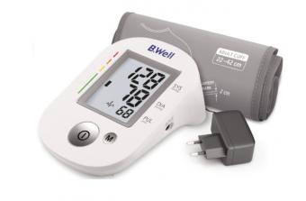 БИ ВЕЛЛ (B.WELL) ПРИБОР (ТОНОМЕТР) ИЗМ. АРТ. ДАВЛЕНИЯ АВТОМАТ + АДАПТЕР И УНИВЕРСАЛЬНАЯ МАНЖЕТА PRO-35