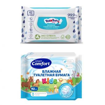 БУМАГА ТУАЛЕТНАЯ ВЛАЖНАЯ ДЕТСКАЯ №42