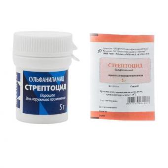 СТРЕПТОЦИД пор. наруж. 5 гр
