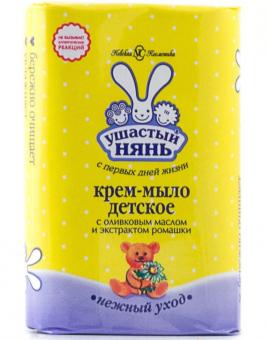 УШАСТЫЙ НЯНЬ МЫЛО ДЕТСКОЕ 90 гр ромашка/олива