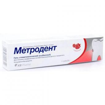 МЕТРОДЕНТ клубника гель стомат. туба 20 гр