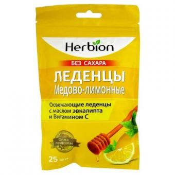 ХЕРБИОН (HERBION) леденцы эвкалипт/мед-лимон 62,5 гр