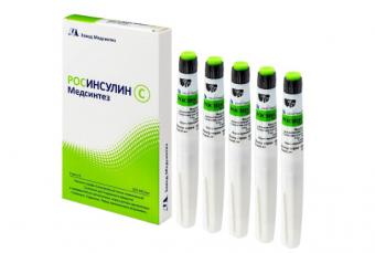 РОСИНСУЛИН С сусп. д/инъекций п/к 100 МЕ/мл шприц-ручка 3 мл №5