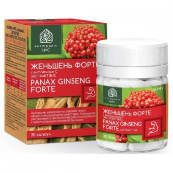 ЖЕНЬШЕНЬ ФОРТЕ С ВИТАМИНОМ С ЭКСТРАКТ ВИС капс. №30