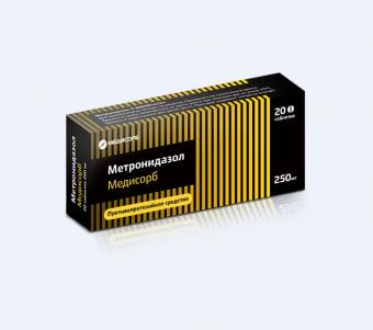 МЕТРОНИДАЗОЛ МЕДИСОРБ табл. 250 мг №20