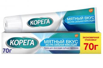 КОРЕГА ЭКСТРА СИЛЬНЫЙ КРЕМ ДЛЯ ФИКСАЦИИ ЗУБНЫХ ПРОТЕЗОВ 70 гр мятный