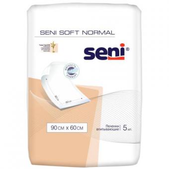 СЕНИ ПЕЛЕНКИ ВПИТЫВАЮЩИЕ СОФТ НОРМАЛ 60см х 90см №5