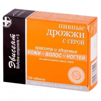 ЭВИСЕНТ ДРОЖЖИ ПИВНЫЕ С СЕРОЙ табл. №100