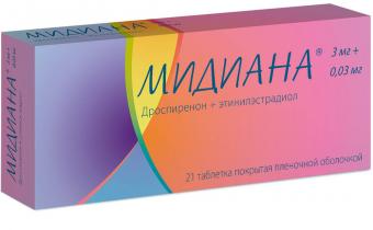 МИДИАНА табл. п/о плен. 3+0,03 мг №21