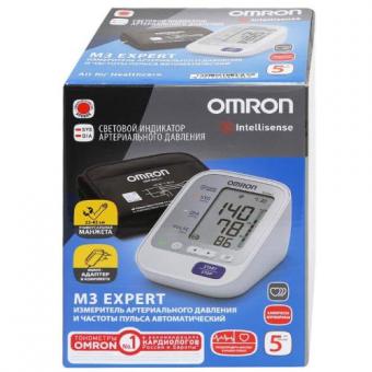 ОМРОН (OMRON) ПРИБОР (ТОНОМЕТР) ИЗМ. АРТ. ДАВЛЕНИЯ АВТОМАТ + АДАПТЕР И УНИВЕРСАЛЬНАЯ МАНЖЕТА M3 EXPERT