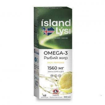 LYSI РЫБИЙ ЖИР р-р масл. внутр. лимон 240 мл