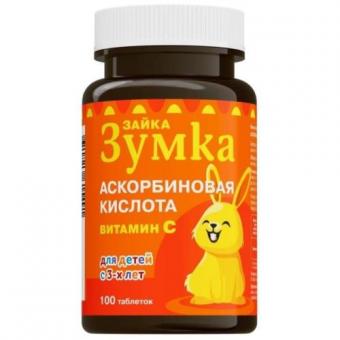 АСКОРБИНОВАЯ КИСЛОТА ЗАЙКА ЗУМКА табл. №100