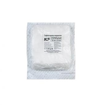 САЛФЕТКИ МАРЛЕВЫЕ СТЕРИЛЬНЫЕ 8 слоев 10см х 10см №10