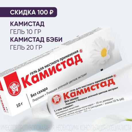 Скидка 100₽ на КАМИСТАД