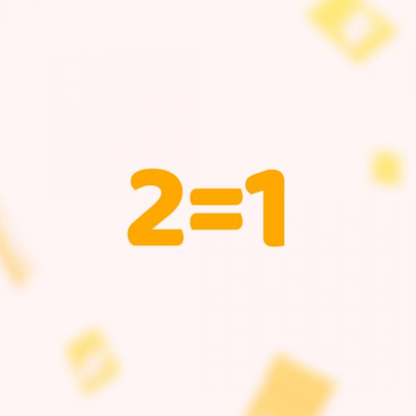 Акция 2=1 на выделенный ассортимент