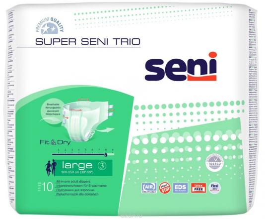 СЕНИ ПОДГУЗНИКИ ДЛЯ ВЗРОСЛЫХ SUPER TRIO L №10