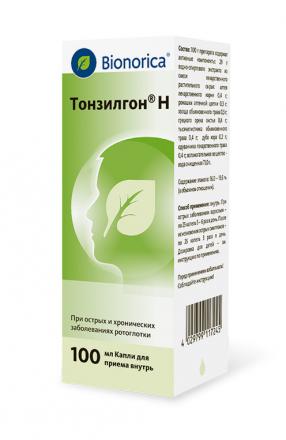 ТОНЗИЛГОН Н капли внутр. фл.- кап. 100 мл