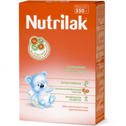 НУТРИЛАК СМЕСЬ СУХАЯ МОЛОЧНАЯ с рождения 350 гр