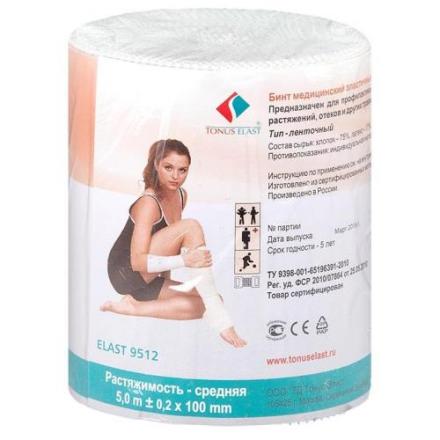 БИНТ ЭЛАСТИЧНЫЙ ВР ТОНУС 10см х 5м
