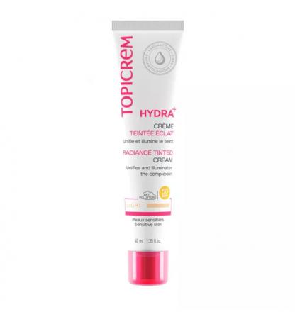 ТОПИКРЕМ HYDRA+ КРЕМ ТОНАЛЬНЫЙ СОЛНЦЕЗАЩИТН. 40 мл эффект сияния