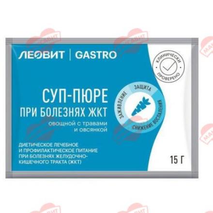 ЛЕОВИТ GASTRO СУП-ПЮРЕ травы-овсянка 15 гр