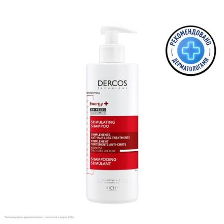 ВИШИ (VICHY) ДЕРКОС TECHNIQUE ENERGY+ ШАМПУНЬ 400 мл против выпадения волос