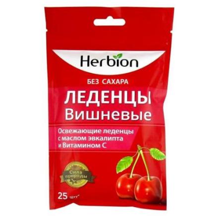 ХЕРБИОН (HERBION) леденцы эвкалипт/вишня 62,5 гр