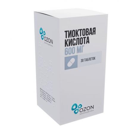 ТИОКТОВАЯ КИСЛОТА ОЗОН табл. п/о плен. 600 мг №30
