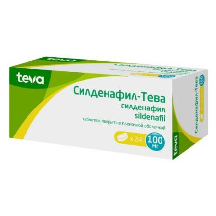 СИЛДЕНАФИЛ ТЕВА табл. п/о плен. 100 мг №24