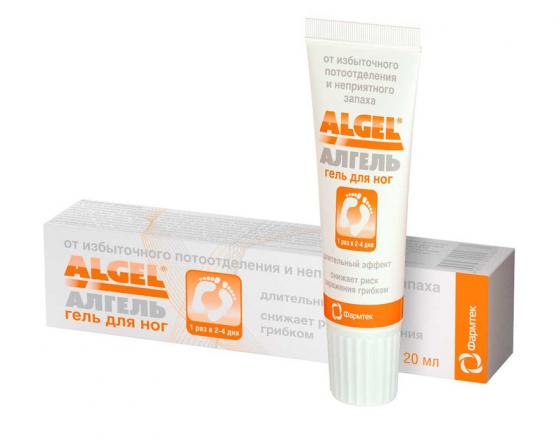 АЛГЕЛЬ ГЕЛЬ ДЛЯ НОГ ОТ ПОТА И ЗАПАХА 20 мл