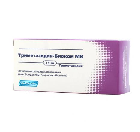 ТРИМЕТАЗИДИН МВ БИОКОМ табл. с модиф. высв. п/о 35 мг №30