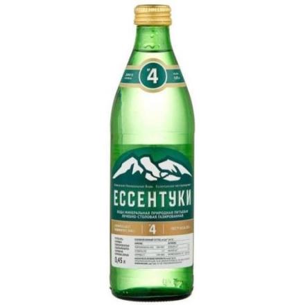 ЕССЕНТУКИ №4 ВОДА МИНЕРАЛЬНАЯ ГАЗИРОВАННАЯ стекло 0,45 л