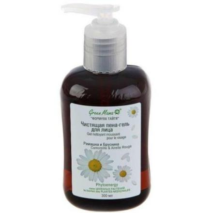 ГРИН МАМА  ГЕЛЬ-ПЕНА ДЛЯ УМЫВАНИЯ 300 мл ромашка/брусника