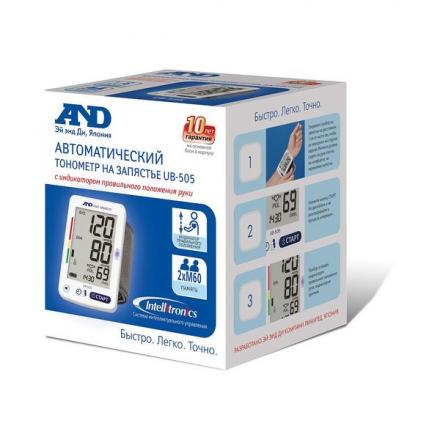 ЭЙ ЭНД ДИ (AND) ПРИБОР (ТОНОМЕТР) ИЗМ. АРТ. ДАВЛЕНИЯ АВТОМАТ НА ЗАПЯСТЬЕ UB-505