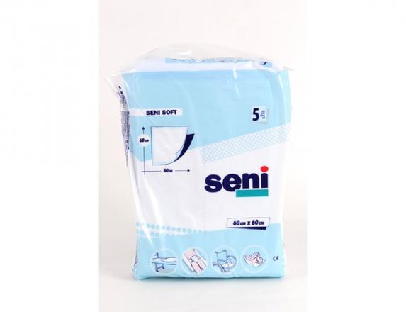 СЕНИ ПЕЛЕНКИ ВПИТЫВАЮЩИЕ СОФТ 60см х 60см №5