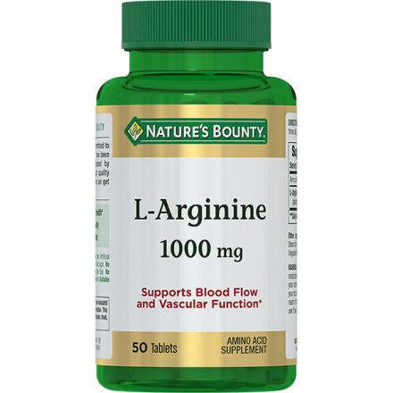 НЭЙЧЕС БАУНТИ (NATURE`S BOUNTY) L-АРГИНИН табл. 1000 мг №50