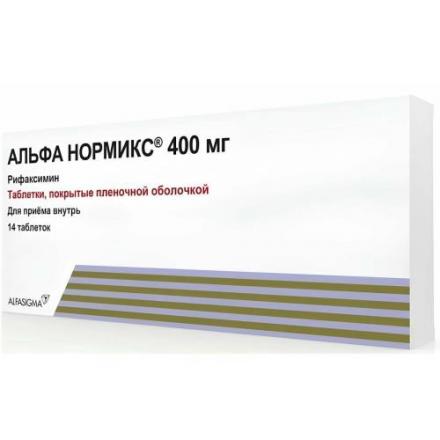 АЛЬФА НОРМИКС табл. п/о плен. 400 мг №14
