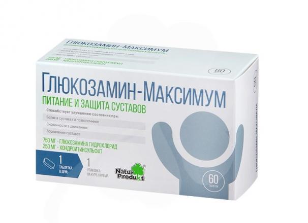 ГЛЮКОЗАМИН МАКСИМУМ NATUR PRODUCT табл. №60