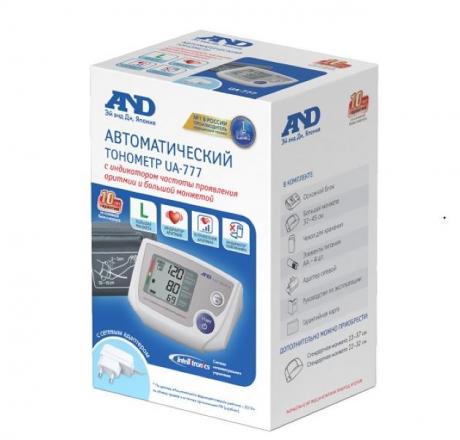 ЭЙ ЭНД ДИ (AND) ПРИБОР (ТОНОМЕТР) ИЗМ. АРТ. ДАВЛЕНИЯ АВТОМАТ + АДАПТЕР И УВЕЛИЧЕННАЯ МАНЖЕТА UA-777 L