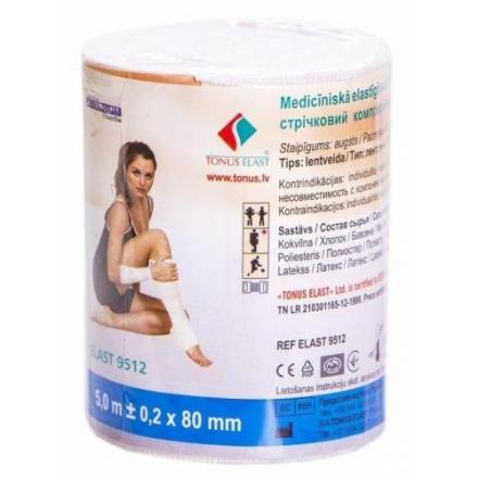 БИНТ ЭЛАСТИЧНЫЙ ВР ТОНУС с застежкой 8см х 5м