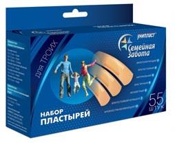 ЛЕЙКОПЛАСТЫРЬ НАБОР УНИПЛАСТ семейная забота №55