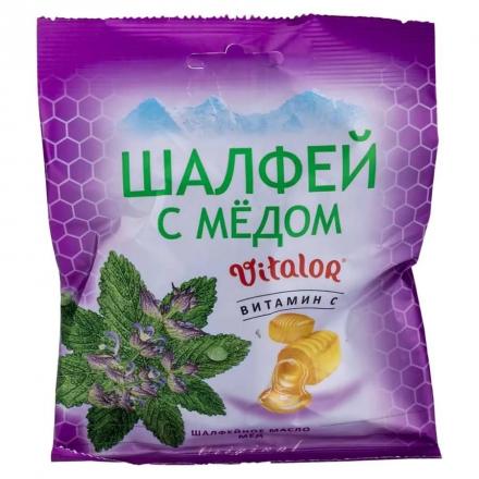 ВИТАЛОР ШАЛФЕЙ С МЕДОМ леденцы с вит С 60 гр