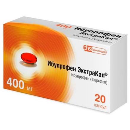 ИБУПРОФЕН ЭКСТРАКАП капс. 400 мг №20