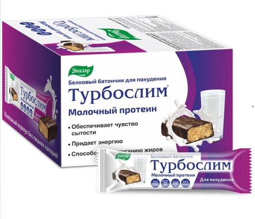 ТУРБОСЛИМ ДЛЯ ПОХУДЕНИЯ ЭВАЛАР батончик 50 гр №12
