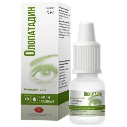 ОЛОПАТАДИН капли глазные 0,1% фл.- кап. 5 мл
